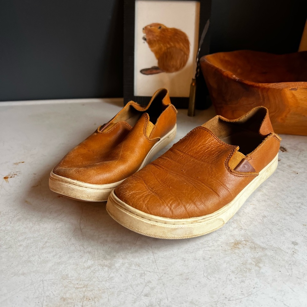 OluKai Leather Slip-On Shoes